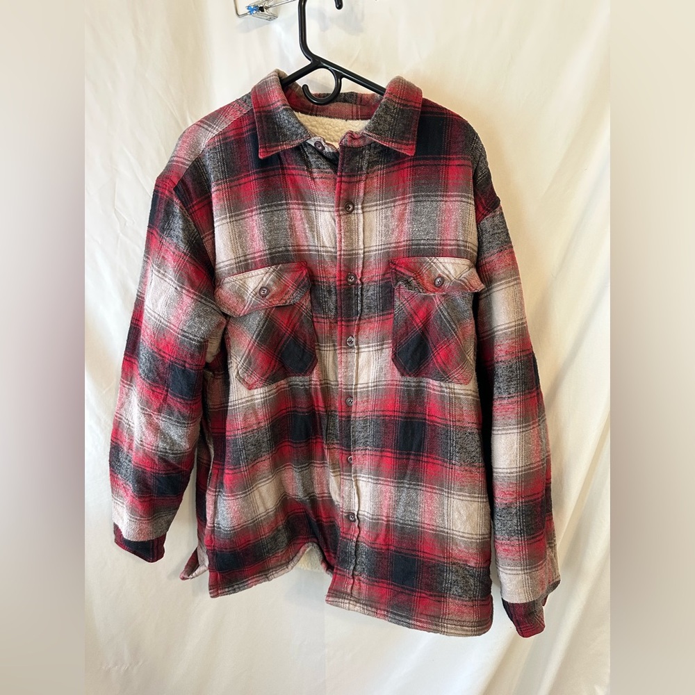 Burrylane For Men Red Plaid Flannel Jacket